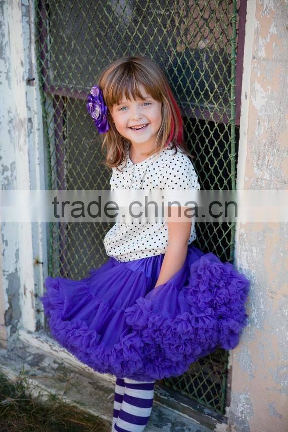 2015 yiwu factory hot sale persnickety Girls dancing mini skirts new design pettiskirt baby girl ruffle tutu ballet pettiskirt
