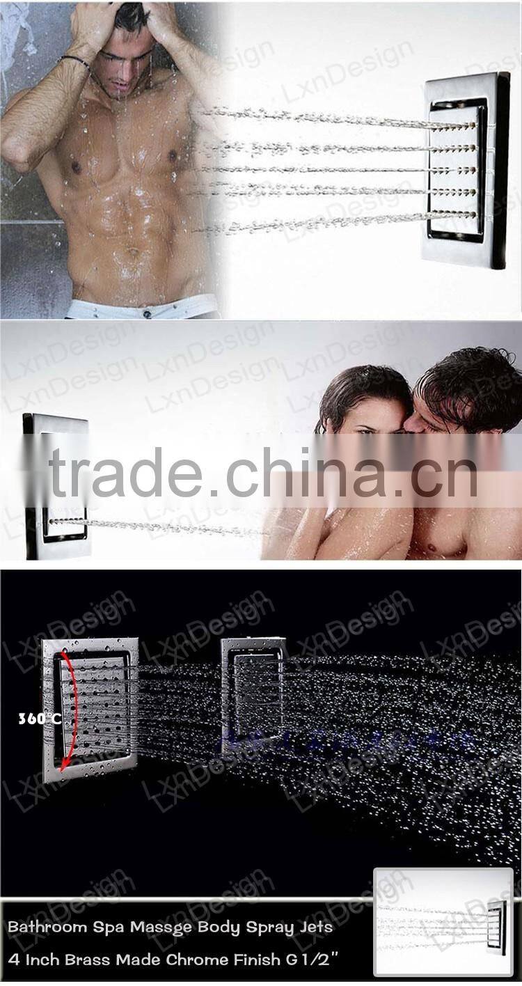 high quality conceal in wall mounted 100*100mm brass adjustable body jet