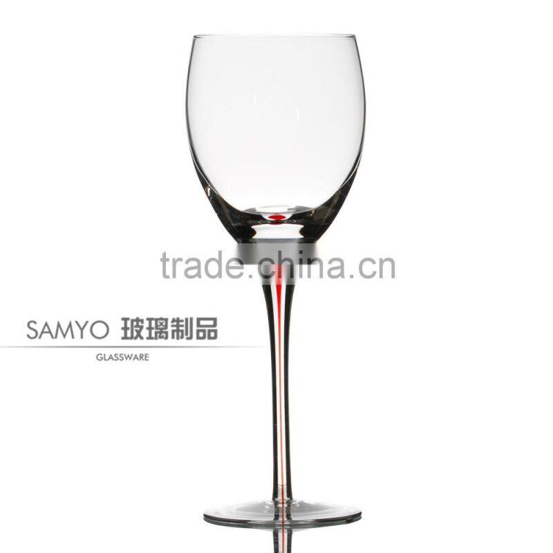 SAMYO handmade home usage thin stem red wine glass with high quality