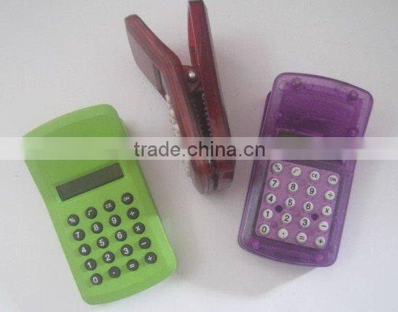solar transparent touch screen calculator for promotion gifts
