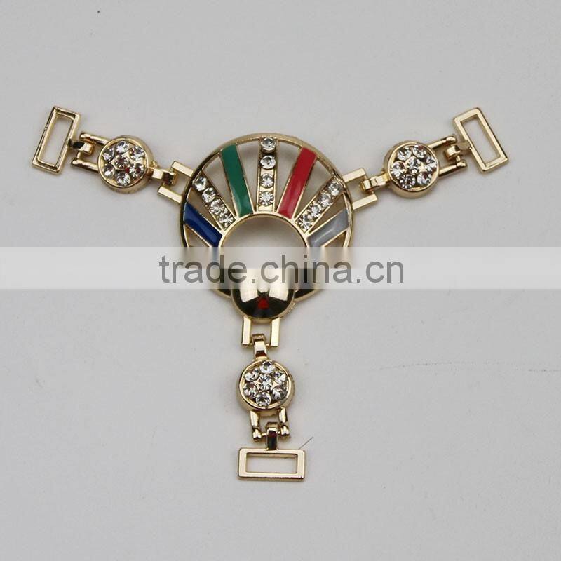 fashion rhinestone ladies shoe raw material Made In China Factory