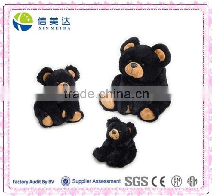 Cute black gummy teddy bear soft plush toy