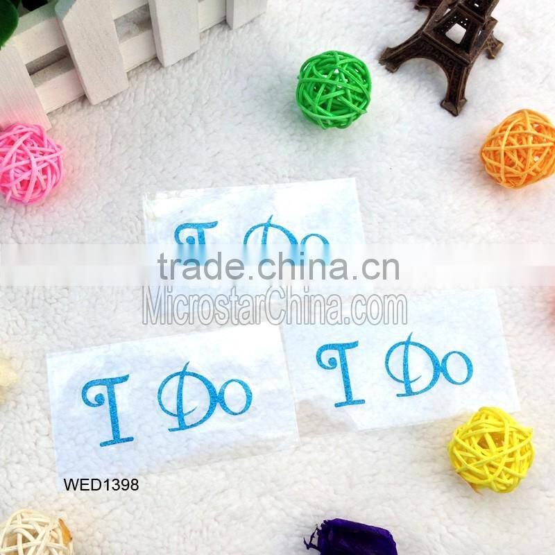 acrylic rhinestone Wedding Shoe Stickers I DO sticker for shoe,I DO shoe sticker,high quality rhinestone Wedding Stickers