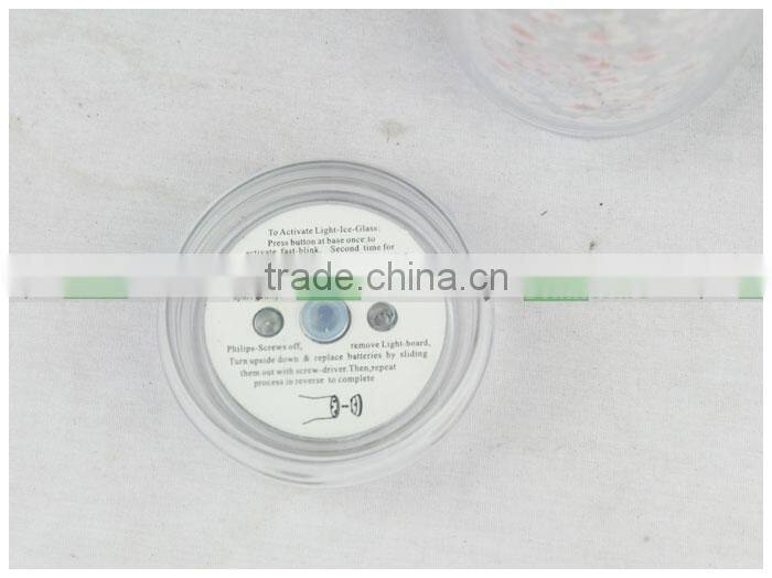 Double Walled Plastic Flashing LED Shot Ice Cup