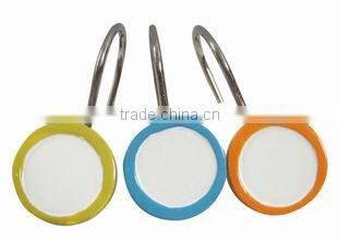 Shower curtain resin round style hooks