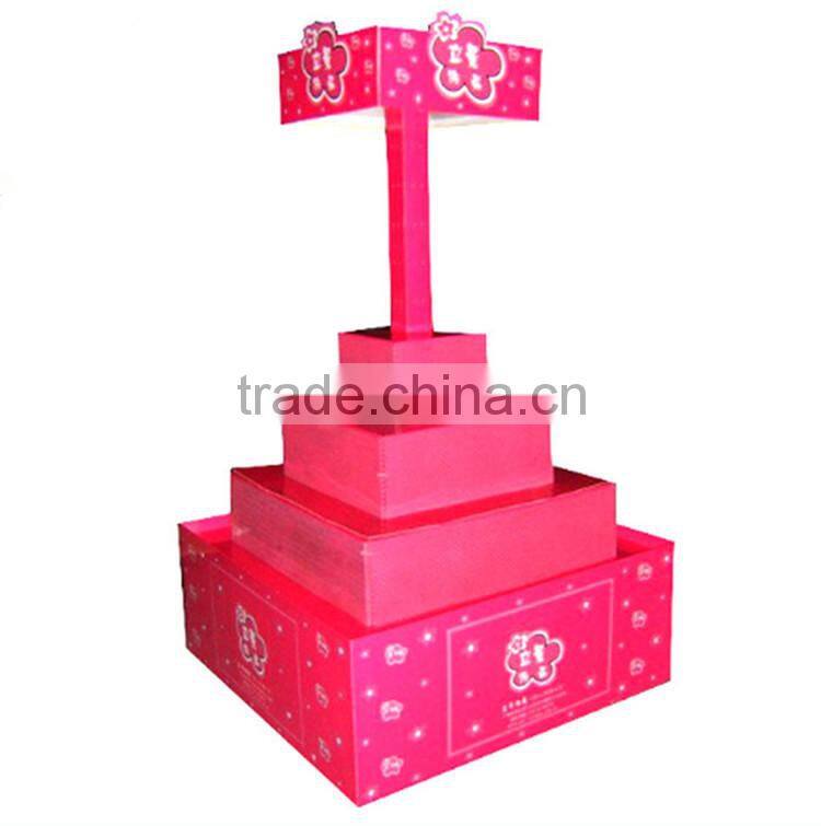 Corrugated cardboard Pallet display whole/retail sales for supermarket fashion shop sales advertising