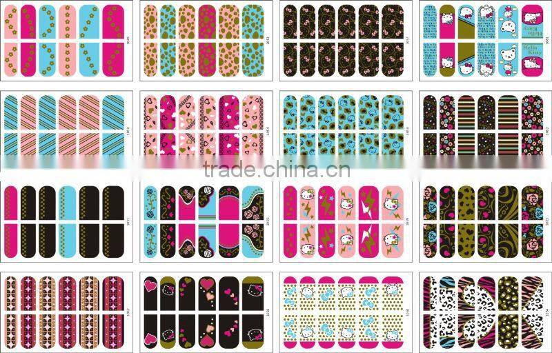 2013 3D nail wrap,3D nail sticker