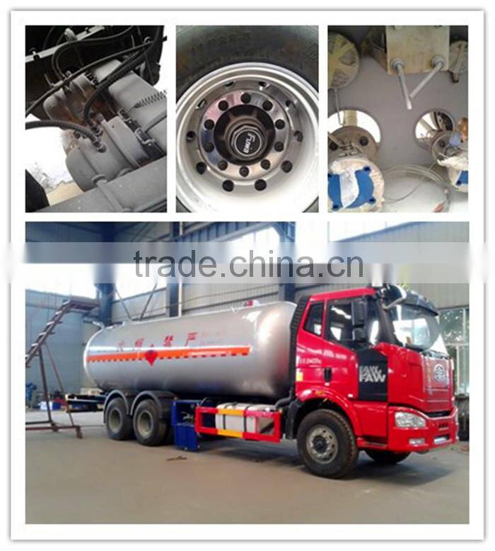 China brand LPG transportation truck hot sale LPG tank truck FAW 35.5CBM mini LPG truck