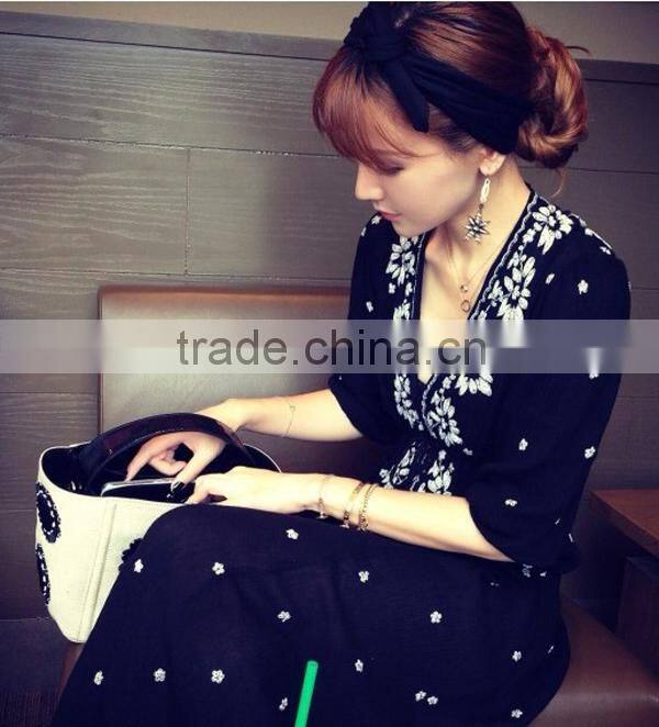 YA New Cute Girls and Women Bowknot Hairbands Turban Knot Rabbit Headband Headwrap Top Cloth Headwear Hair Accessories