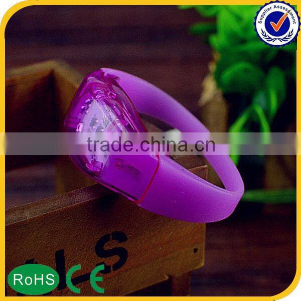 2015 factory price led flashing bracelet, remote controlled led bracelet, motion led lights bracelet