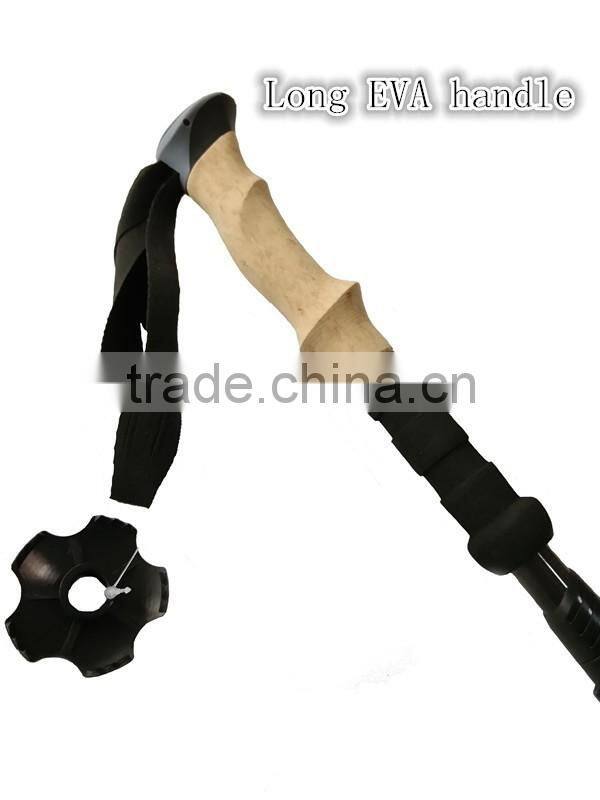 carbon fiber&alumium telescopic trekking nordic folding walking pole