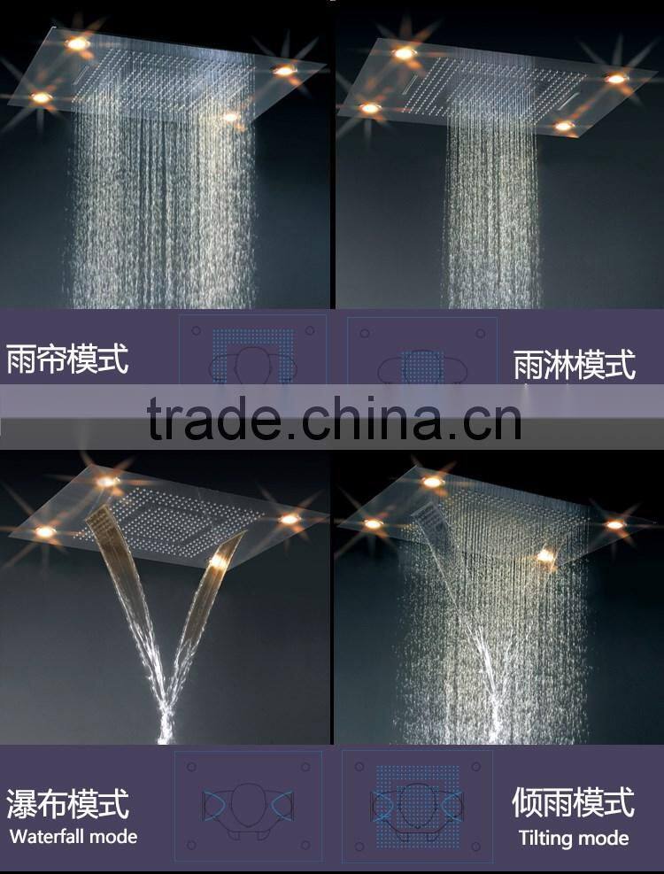 LABRAZE LE800600 shower panel with LED light and thermostatic faucet