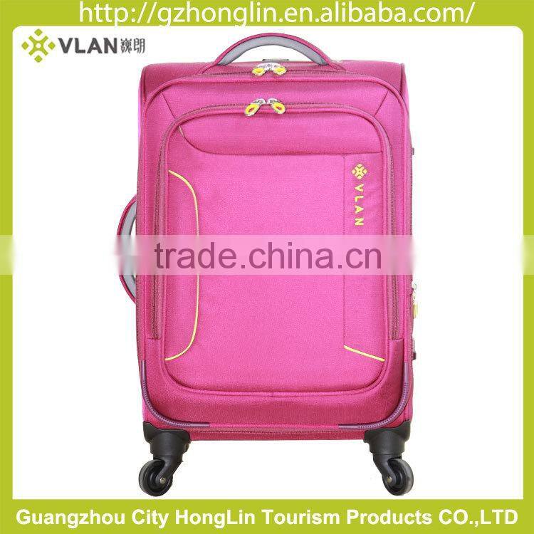 2016 Desiner High End Business style Fabric trolley Luggage suitcase with 4 spinner wheels