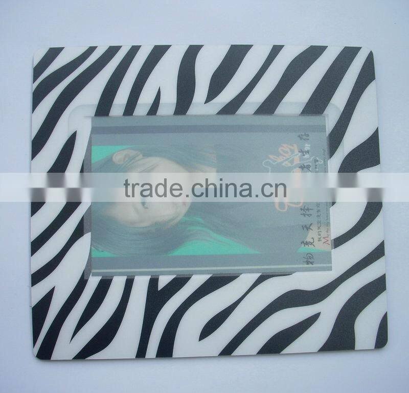 OEM photo insert mouse mat , full color printing photo frame mouse pad