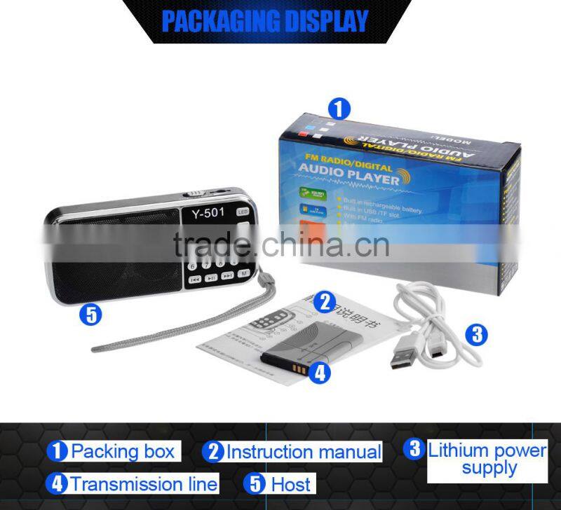 Y-501Chinese manufacture produced plastic fm ham radio shack gps car tracker with many colors supports TF Card/USB/MP3 format/FM