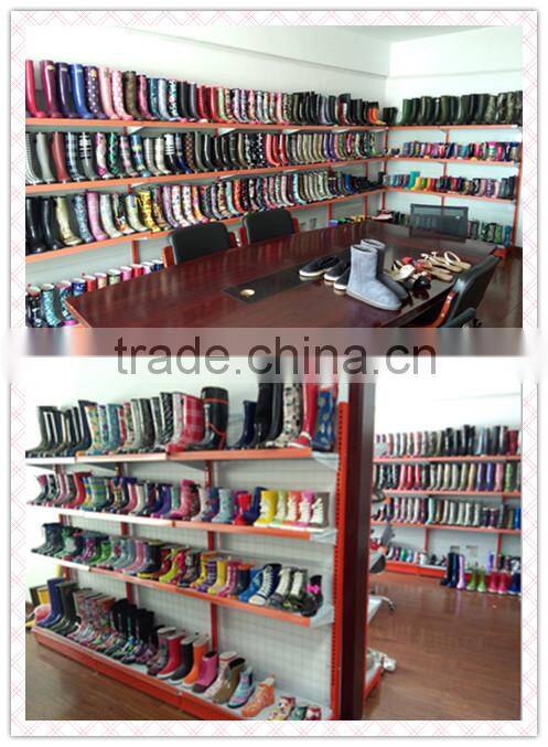 Customer Design Cheap Children Rubber Boot with Knitting Wool Cuff