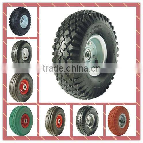 10x3.50-4 pneumatic rubber wheel for trolley/steel rim wheel/ air rubber tire