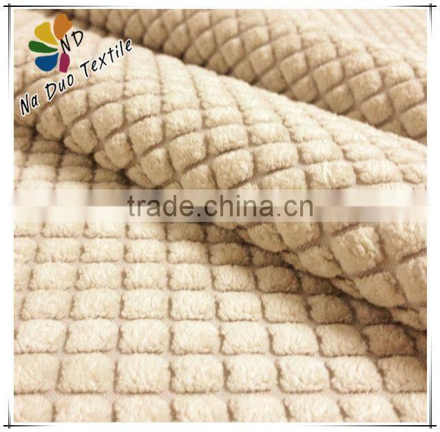 100% Polyerster Corduroy Upholstery Fabric Plaid Sofa