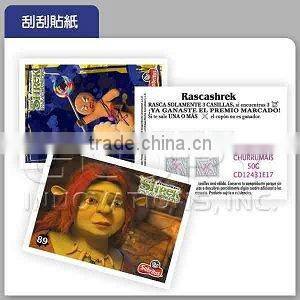 1'' Scratch Off Sticker With Cartoon Image