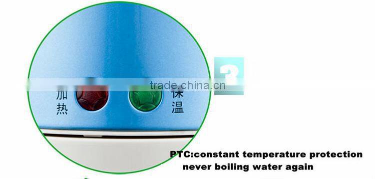 2015 New year Gift Colorful Spray Painting Anti leakage waterproof Double Wall Stainless Steel Electric Kettle