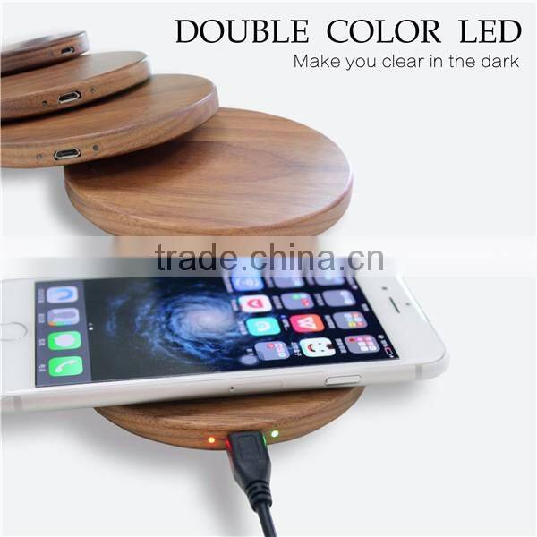 Wooden Products for QI wireless charger for samsung S4 S5 S6 for