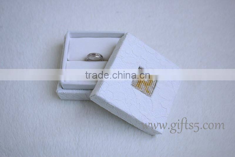 Handmade Unique Bead wedding ring box with beaded name plate of R
