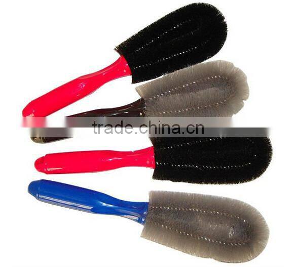 Car tire cleaning brush for washing trucks, soft bristle car wash brush