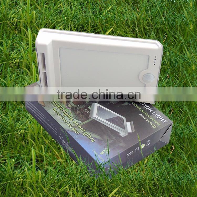 46 led aluminum pad ip65 450LM PIR sensor + Light control+weak light motion sensor solar led light