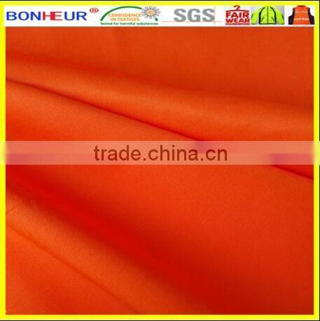 HV orange 50%cotton 50%polyester twill DWR fabric for workwear(ART.TPC193)