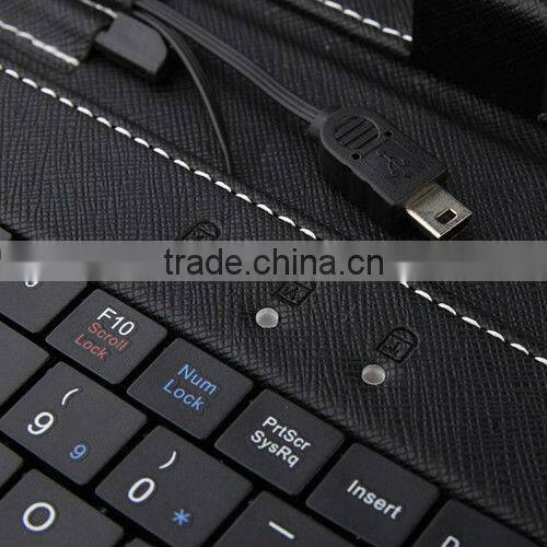 7 inch Tablet Mini Micro USB 2.0 Keyboard Leather Case in mini usb port