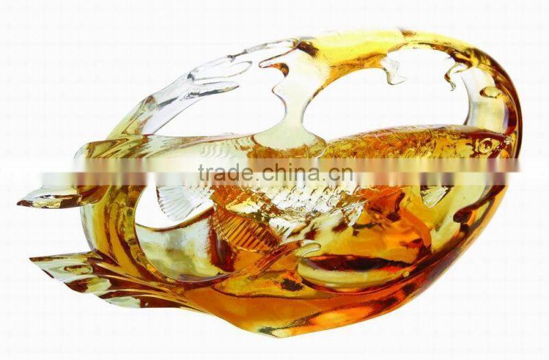 crystal goldren fish for promotion gift-- arowana dragon fish --BS115