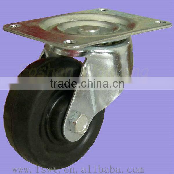 Rubber Black Fat Boy Decorative Furniture Single Casters Wheel