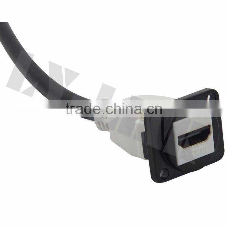 D Type Keystone HDMI Connector With 20CM Short Cable