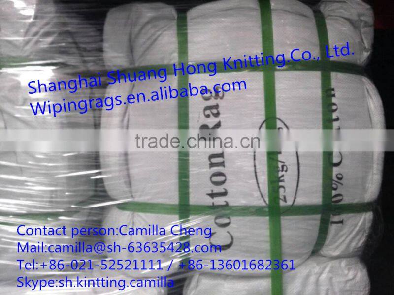 White fiber cotton waste / wiping waste