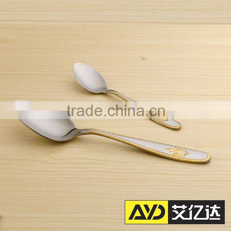 Pass FDA! made in China stainless steel spoon and fork set