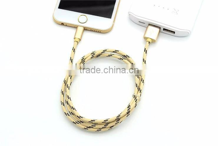 Lighting usb cable Nylon Woven USB Cable for I6 phone accessory cable