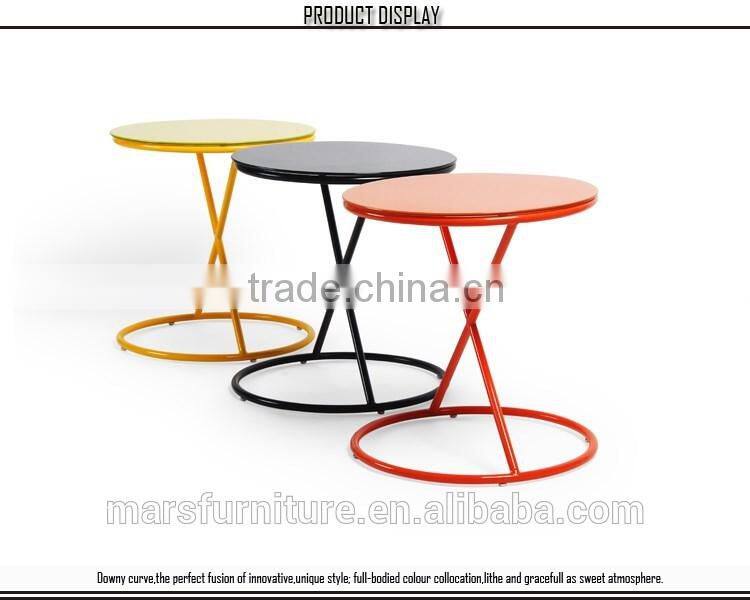Colorful glass sofa side table LCT-009 for sale