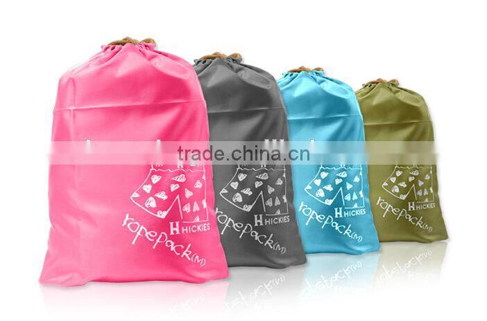 korean style fabric nylon small drawstring storgage bag for small quantity order