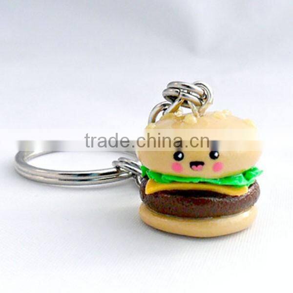 custom donut keychain bread vinyl emulational,oem donut keychain plastic with chocolate,vinyl emulational donut keychain