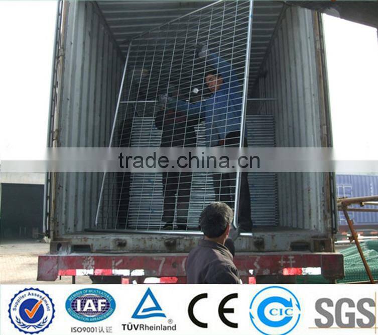 temporary metal fence/hot dipped galvanized welded wire mesh fence with pipe frame