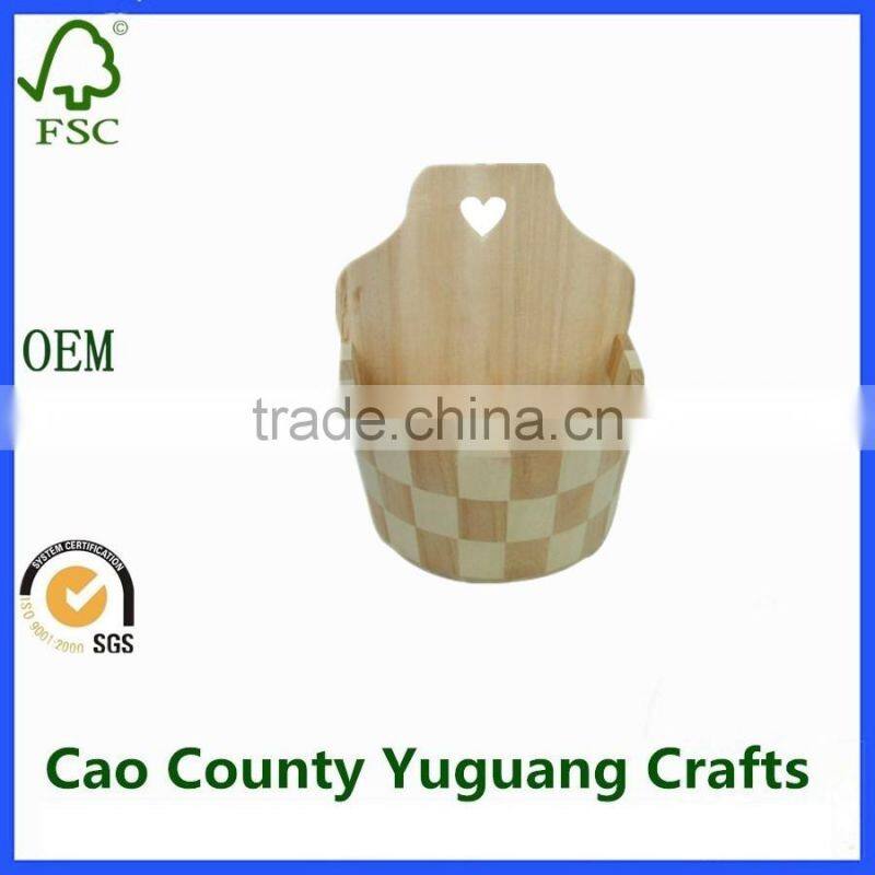 mini decorative bucket wooden hanging buckets wood pellet bucket