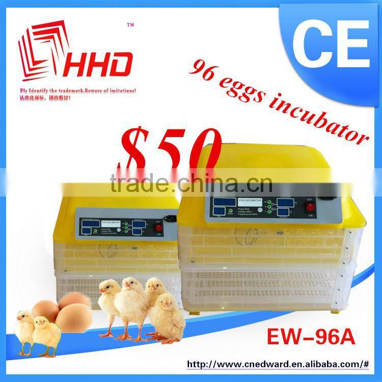 HHD 96% Hatching Rate Cheap and High Quality Chicken Duck Goose Parrot Small Birds Ostrich Egg Incubator Hatching 50 Eggs