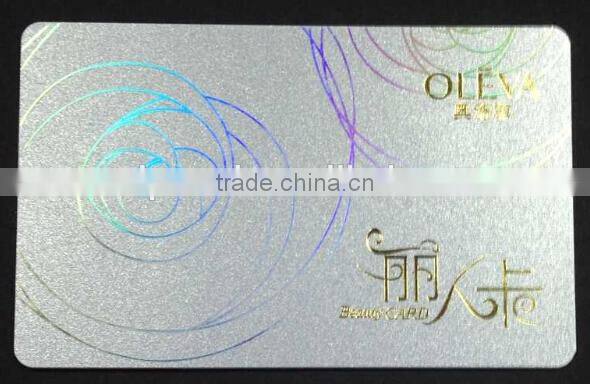 Gold silver stamp foil nice printing reward loyalty PVC card