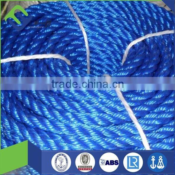 4mm-30mm 3 strand twisted/braided polyethylene rope