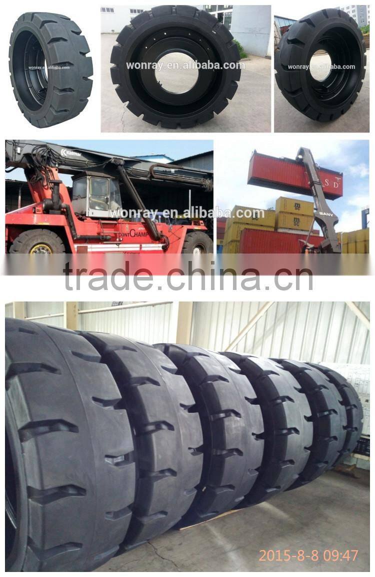 solid tyes 18.00x25 18.00-25 Solid Rubber Tires For Hyster Masted Container Handlers H1150HD-CH With Long Warranty