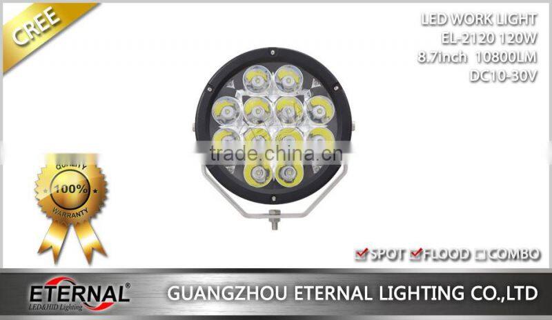 120W LED work light driving headlight for heavy duty equpment excavator mining trucks forestry logging machinery agriculture