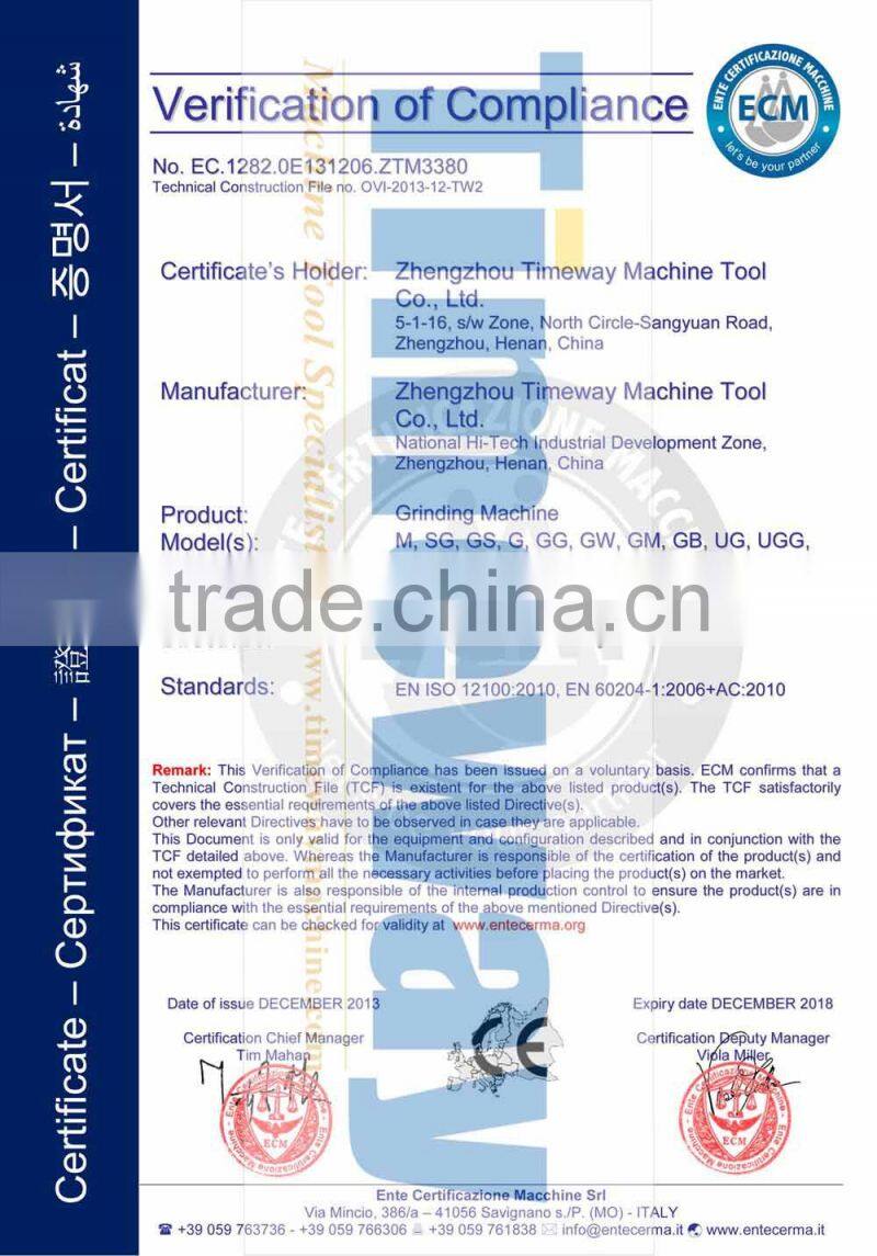 CNC hydraulic saddle moving type surface grinding machine