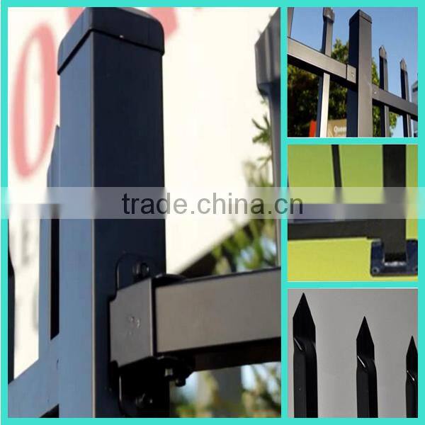 decorative wrought iron ornamental picket fence with square tube insert factory
