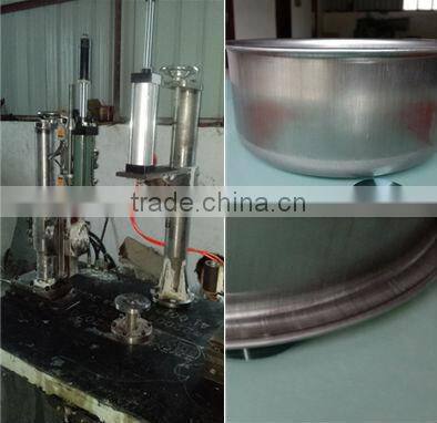 Trimming and crimping machine for stainless steel utensil