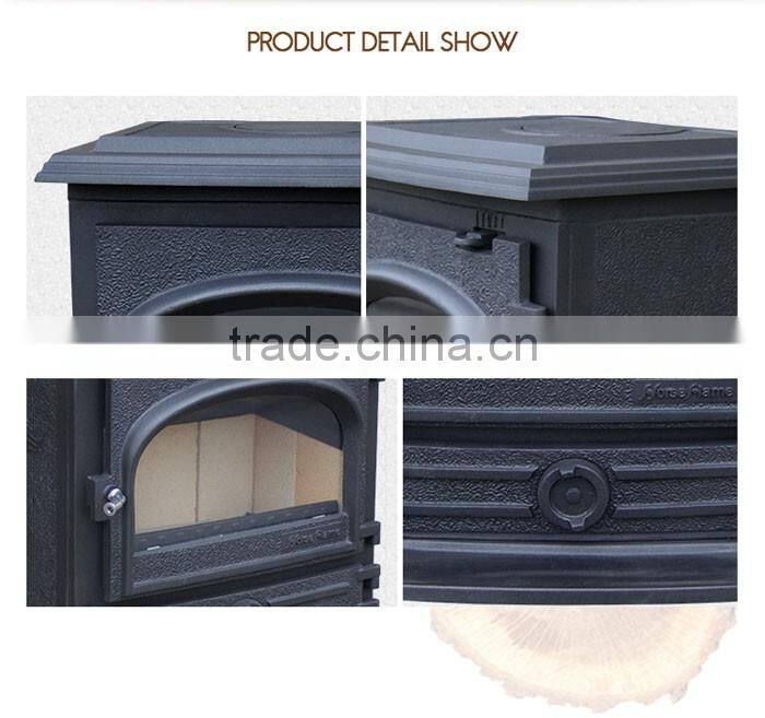 Multi fuel cast iron wood burning fireplace with good appearance